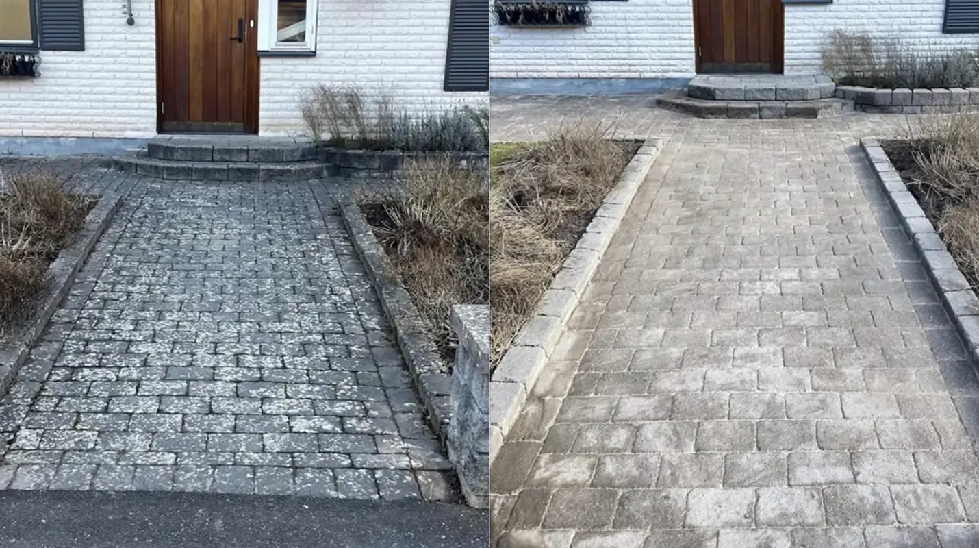 Tvätt av marksten